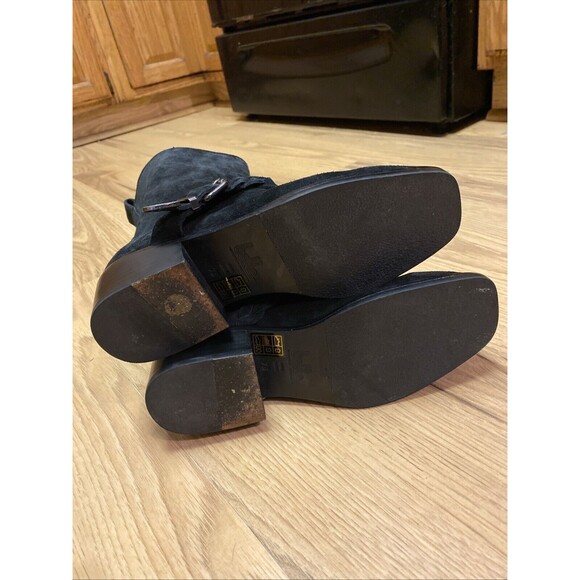 Belle Sigerson Morrison Women's Suede‎ Square Toe Ankle Boots  Sz 7B Black - Picture 11 of 16